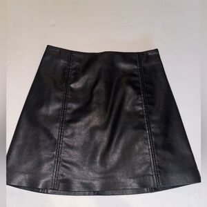 black Leather skirt